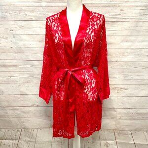 Vintage Victoria's Secret Gold Label Lacey Satin Robe